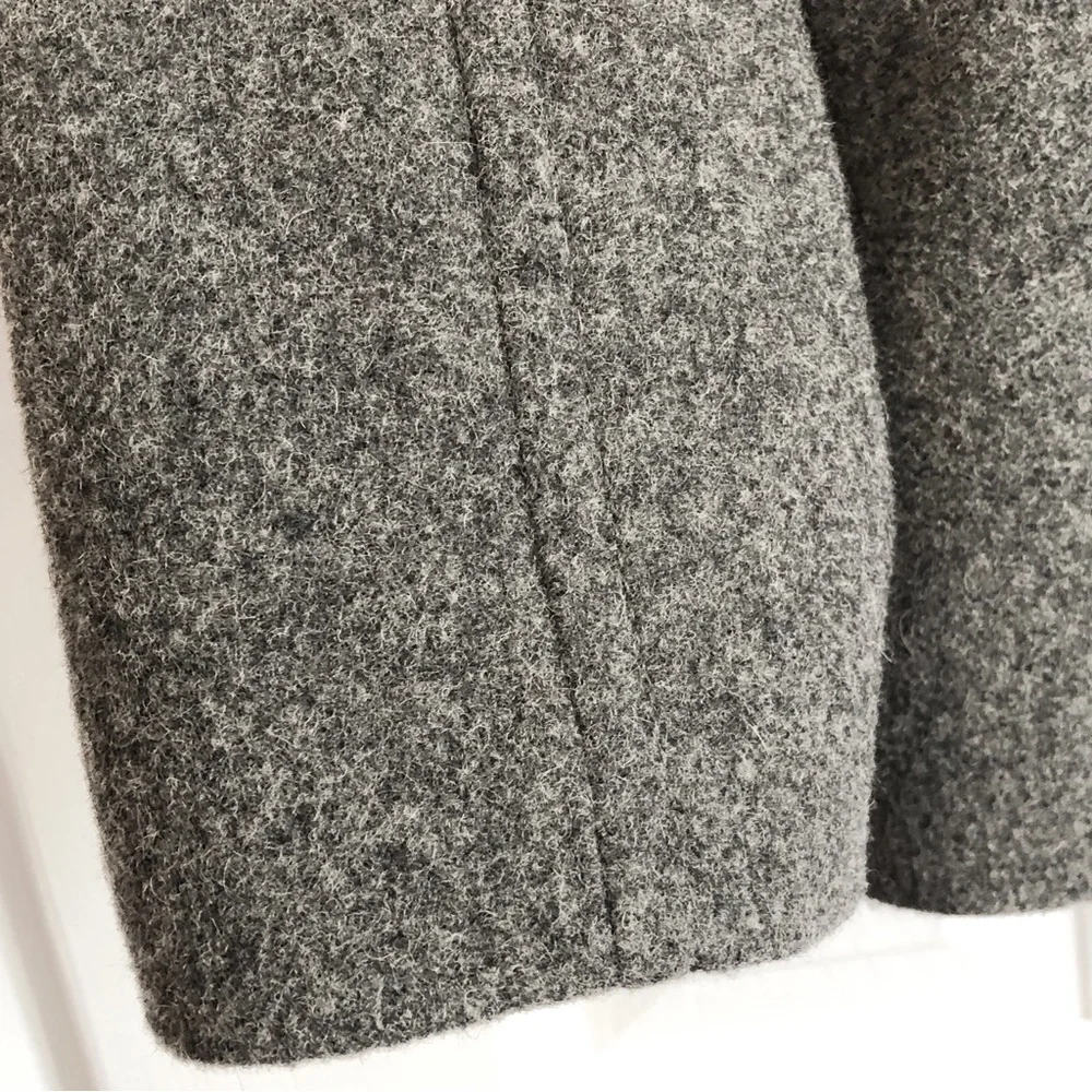 Banana Republic Preppy Gray Wool Blend Double Breasted Peacoat Small - Picture 11 of 16